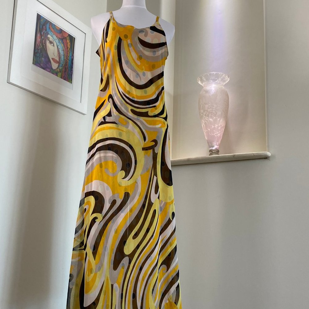 Long Tank Dress-Crepe Material- MED